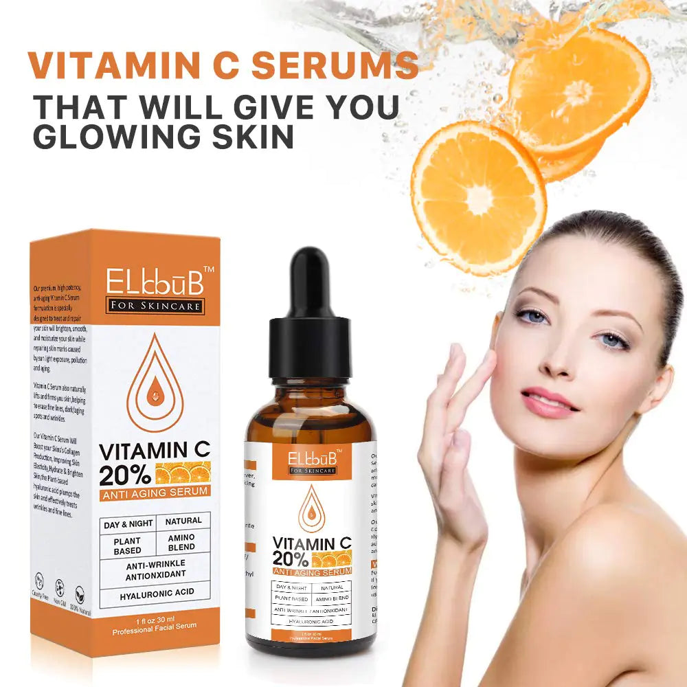 Premium 20% Vitamin C Serum For Face with Hyaluronic Acid, Retinol & Amino Acids - Boost Skin Collagen,Hydrate & Plump Skin, Anti Aging & Wrinkle Facial Serum 1 Fl Oz (Pack of 1)