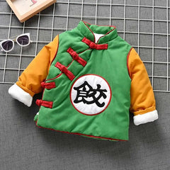 Chinese Style Chiaotzu Cosplay Costume Winter Thick Cotton-padded Jacket Coat Adult Children Halloween Carnival Party Costume