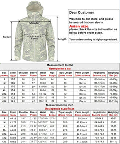 5XL Men Camouflage Jacket Sets Outdoor Shark Skin Soft Shell Waterproof and Windproof Pant Winter Thicken