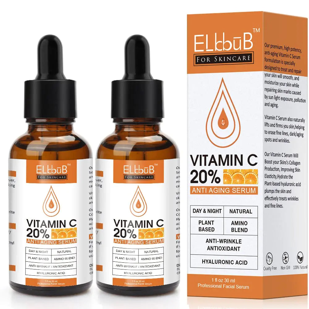 Premium 20% Vitamin C Serum For Face with Hyaluronic Acid, Retinol & Amino Acids - Boost Skin Collagen,Hydrate & Plump Skin, Anti Aging & Wrinkle Facial Serum 1 Fl Oz (Pack of 1)