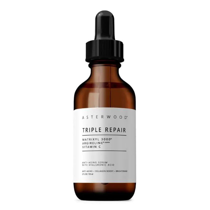 Triple Repair Matrixyl 3000 + Argireline + Vitamin C Face Serum - Formulated with Hyaluronic Acid - Anti-Aging and Anti-Wrinkle - Peptides Serum For Face, 59ml/2 oz 2 Fl Oz (Pack of 1)